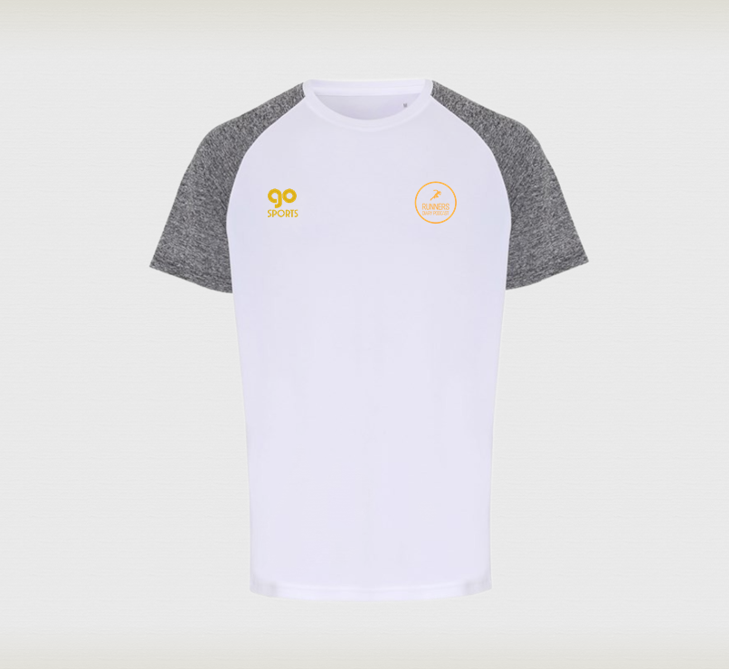The Runners Diary Mens Tee-Shirt White & Grey